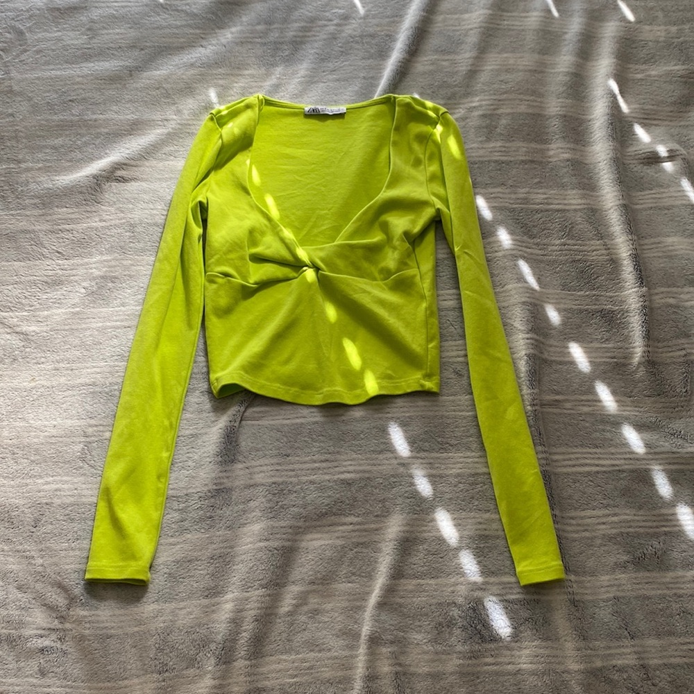 ZARA light green long sleeve